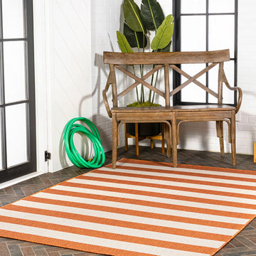 Negril Two-tone Wide Stripe Indoor/outdoor Area Rug